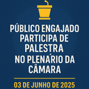 Público engajado participa de palestra no plenário da Câmara